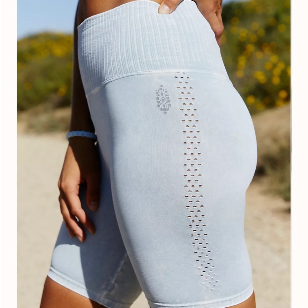 Women's High-Waisted Light Blue Shorts